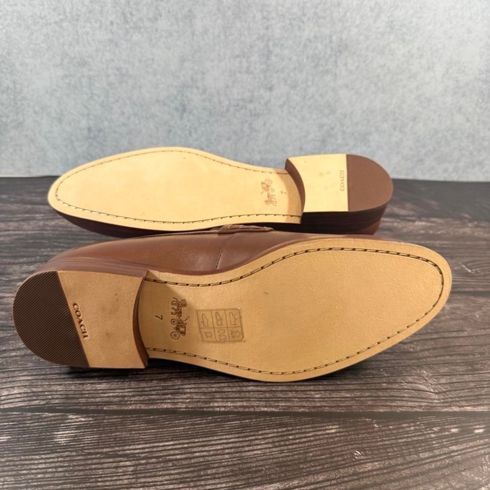 Coach men's Declan brown leather loafers Size US 7 - Picture 5 of 6